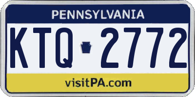 PA license plate KTQ2772