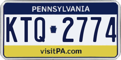 PA license plate KTQ2774