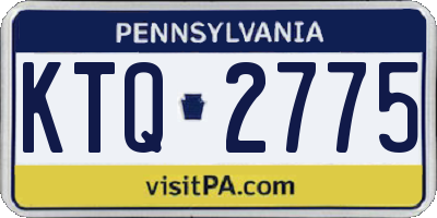 PA license plate KTQ2775