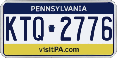 PA license plate KTQ2776