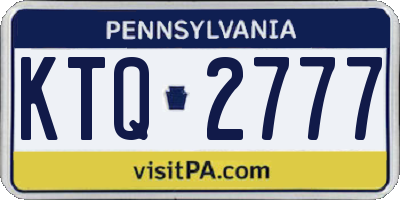 PA license plate KTQ2777