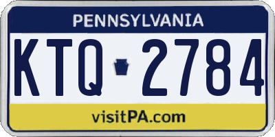 PA license plate KTQ2784
