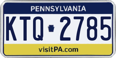 PA license plate KTQ2785