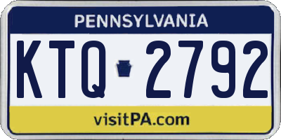 PA license plate KTQ2792