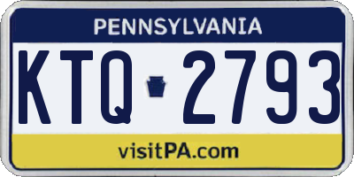 PA license plate KTQ2793