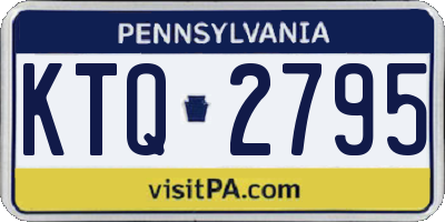 PA license plate KTQ2795