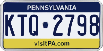 PA license plate KTQ2798