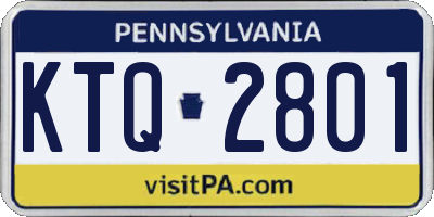 PA license plate KTQ2801