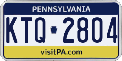 PA license plate KTQ2804