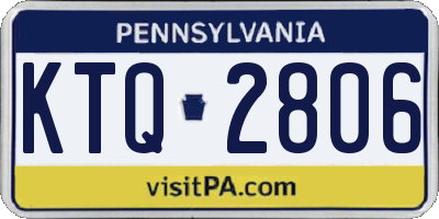 PA license plate KTQ2806