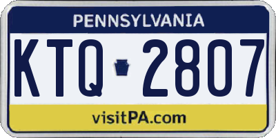 PA license plate KTQ2807