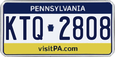 PA license plate KTQ2808
