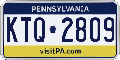 PA license plate KTQ2809