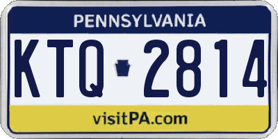 PA license plate KTQ2814
