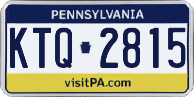 PA license plate KTQ2815