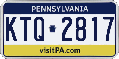 PA license plate KTQ2817