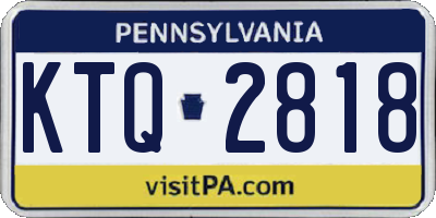 PA license plate KTQ2818