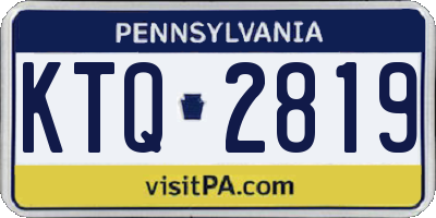 PA license plate KTQ2819
