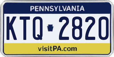 PA license plate KTQ2820
