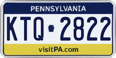 PA license plate KTQ2822