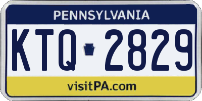 PA license plate KTQ2829