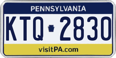 PA license plate KTQ2830