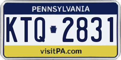 PA license plate KTQ2831