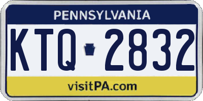 PA license plate KTQ2832