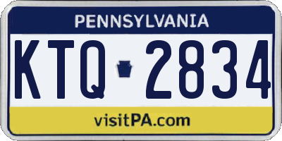 PA license plate KTQ2834