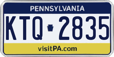 PA license plate KTQ2835
