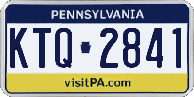 PA license plate KTQ2841