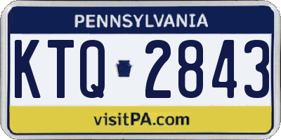 PA license plate KTQ2843