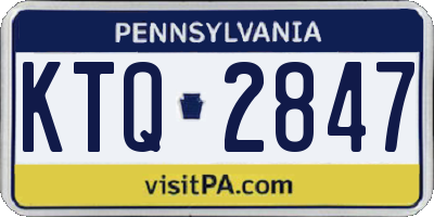 PA license plate KTQ2847