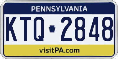 PA license plate KTQ2848