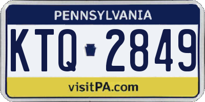 PA license plate KTQ2849