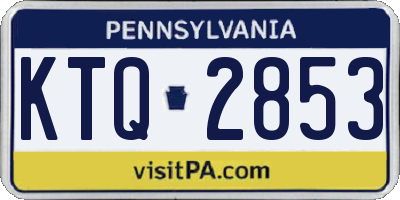 PA license plate KTQ2853