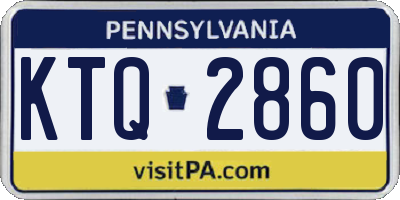 PA license plate KTQ2860