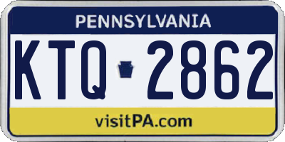 PA license plate KTQ2862
