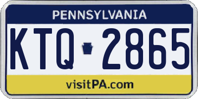 PA license plate KTQ2865