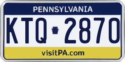 PA license plate KTQ2870