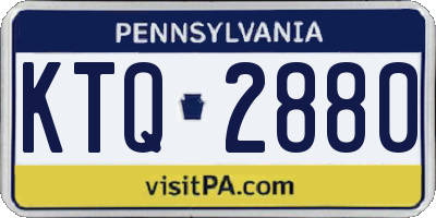 PA license plate KTQ2880