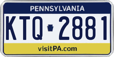 PA license plate KTQ2881