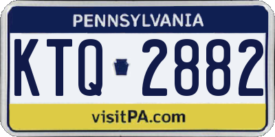 PA license plate KTQ2882