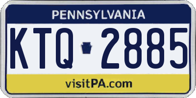 PA license plate KTQ2885