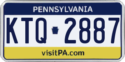 PA license plate KTQ2887