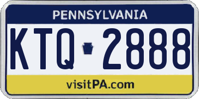PA license plate KTQ2888
