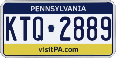 PA license plate KTQ2889