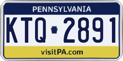 PA license plate KTQ2891