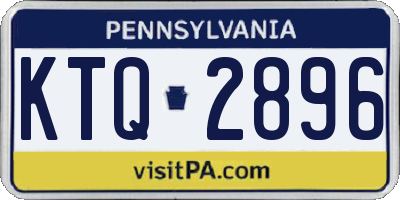 PA license plate KTQ2896