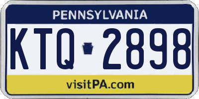 PA license plate KTQ2898